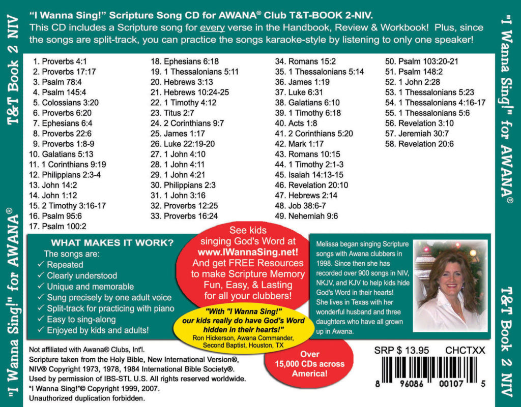 Grade 4 NKJV "I Wanna Sing!" Scripture Song CD