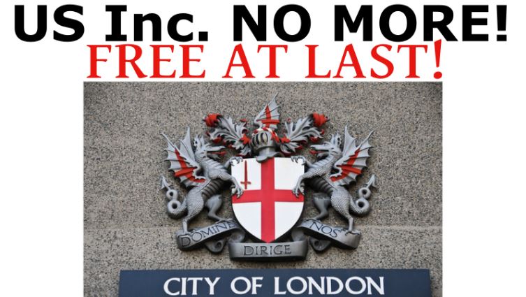 City of London Cabal Headquarters, Queen Removed, Redeemed into Kingdom of Christ, Ebenezer