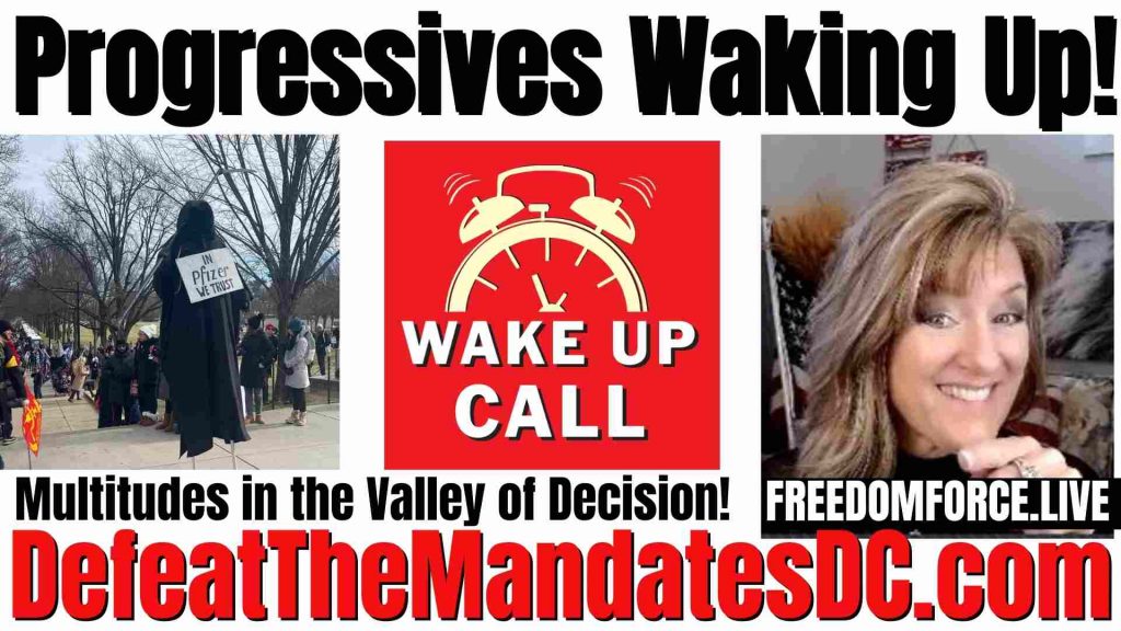 Progressives Waking Up! DefeatTheMandatesDC.com Valley of Decision Joel 1-23-22