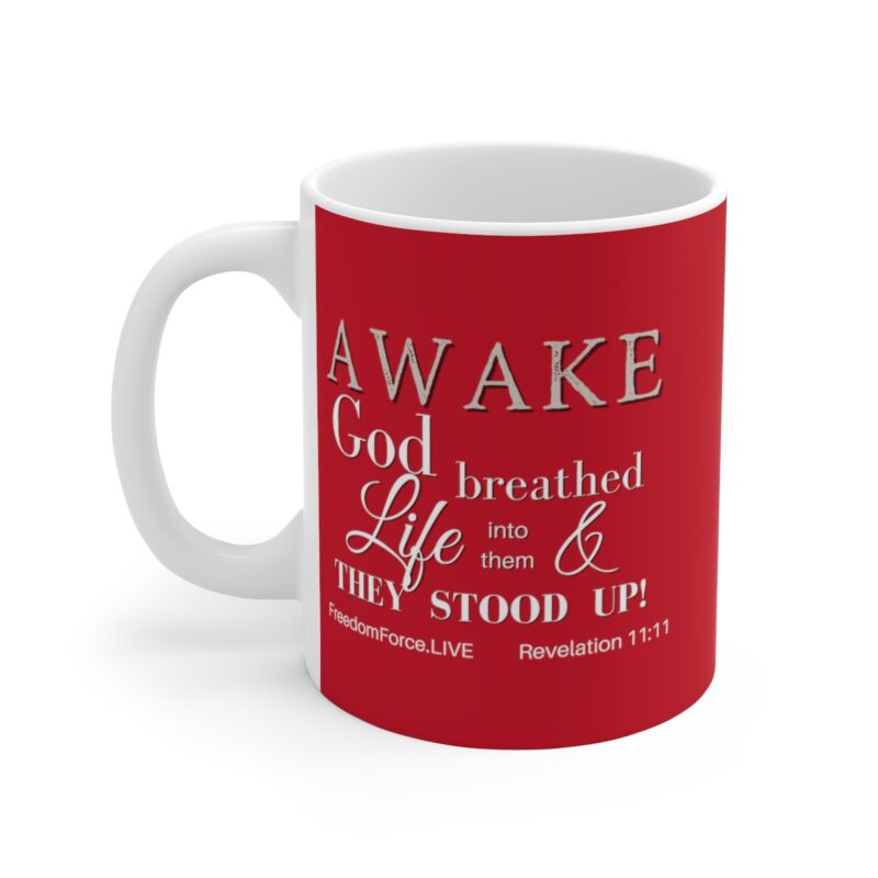 Awake Mug with Cross - Red Ceramic Mugs (11oz15oz20oz)