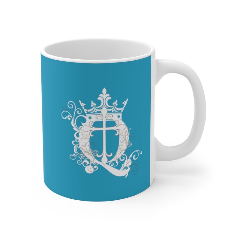 Awake Mug with Cross - Turquoise - Ceramic Mugs (11oz15oz20oz) - Image 3