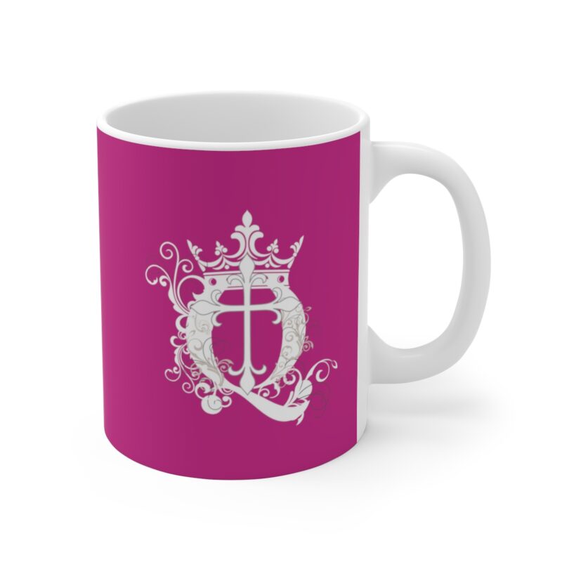 Awake Mug with Cross - Fuschia Ceramic Mugs (11oz15oz20oz) - Image 3