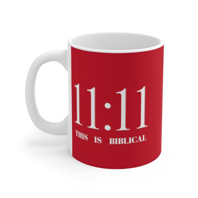 Revelation 11:11 with Cross - Red - Ceramic Mugs (11oz15oz20oz) - Image 12