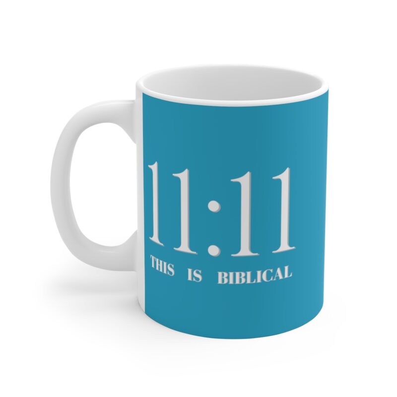 Revelation 11:11 with Cross - Turquoise - Ceramic Mugs (11oz15oz20oz) - Image 12