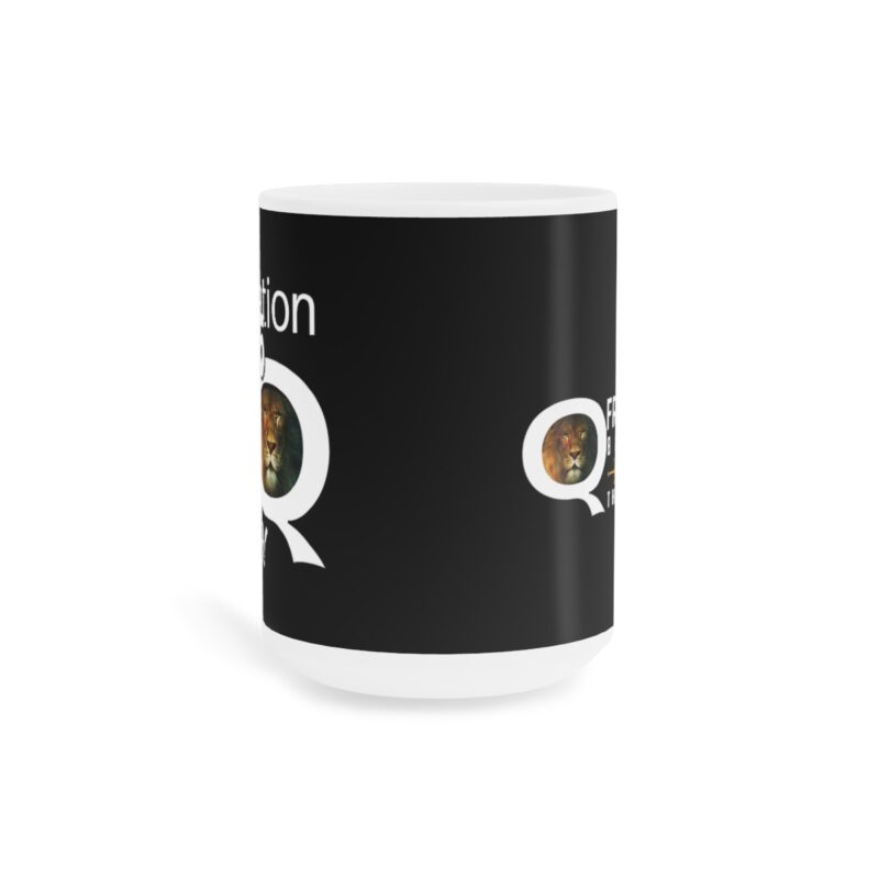 5:5 Lion Mug with Cross - Black - Ceramic Mugs (11oz15oz20oz) - Image 5