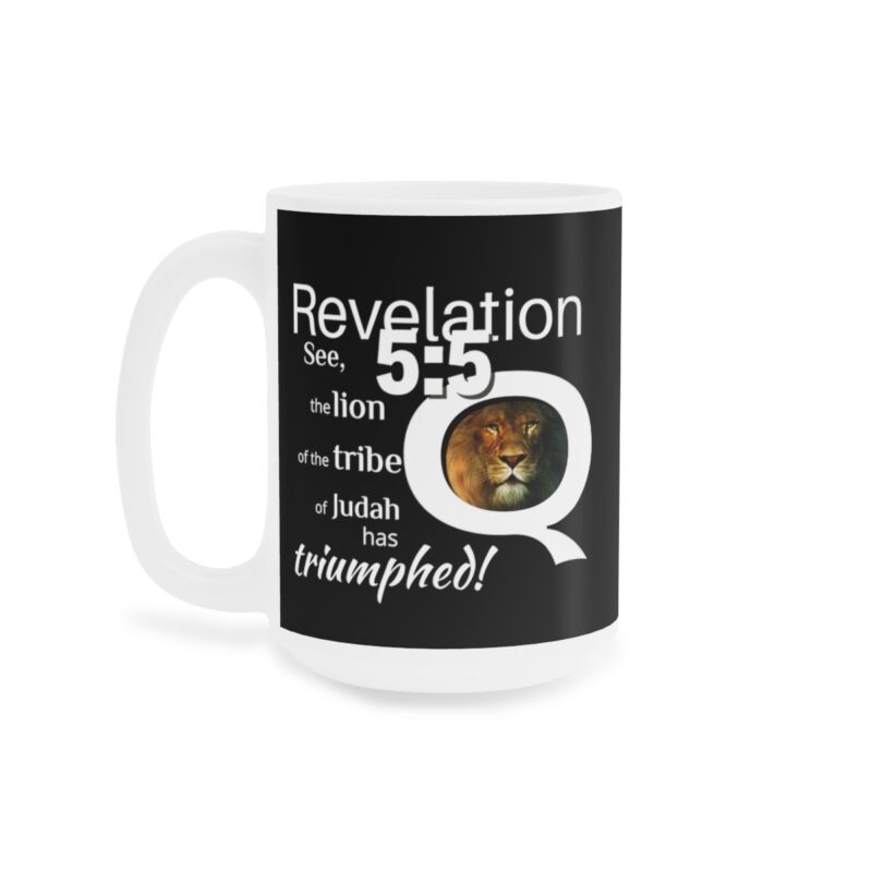 5:5 Lion Mug with Cross - Black - Ceramic Mugs (11oz15oz20oz) - Image 6