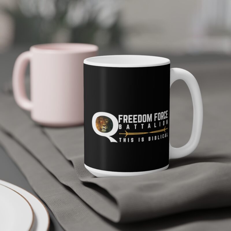 5:5 Lion Mug with Cross - Black - Ceramic Mugs (11oz15oz20oz) - Image 8