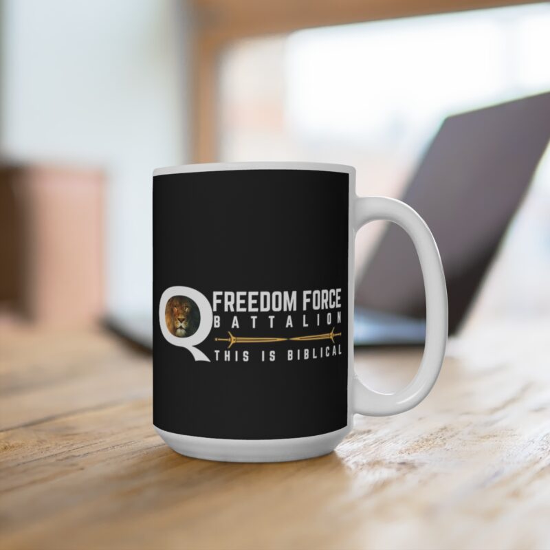 5:5 Lion Mug with Cross - Black - Ceramic Mugs (11oz15oz20oz) - Image 9