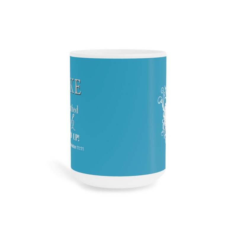 Awake Mug with Cross - Turquoise - Ceramic Mugs (11oz15oz20oz) - Image 5