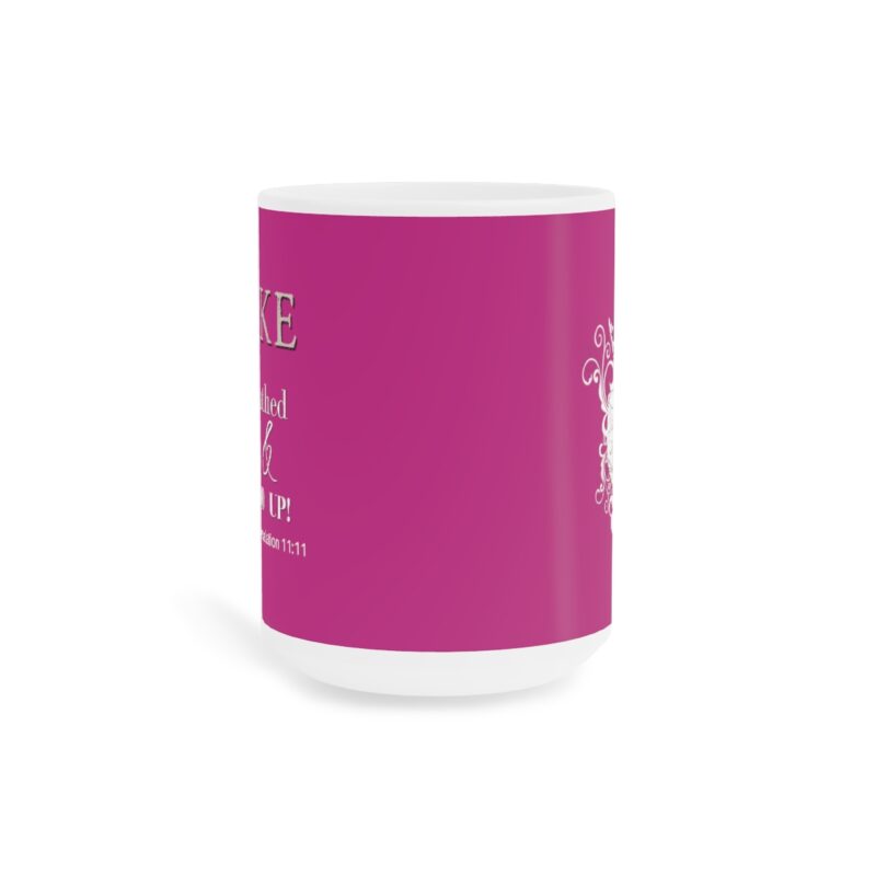 Awake Mug with Cross - Fuschia Ceramic Mugs (11oz15oz20oz) - Image 5