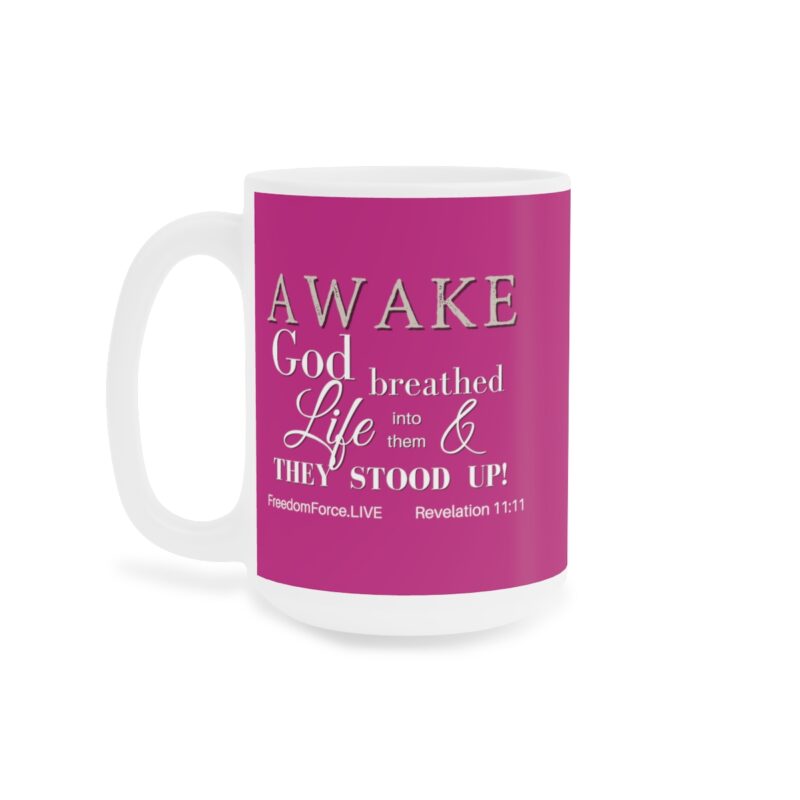 Awake Mug with Cross - Fuschia Ceramic Mugs (11oz15oz20oz) - Image 6