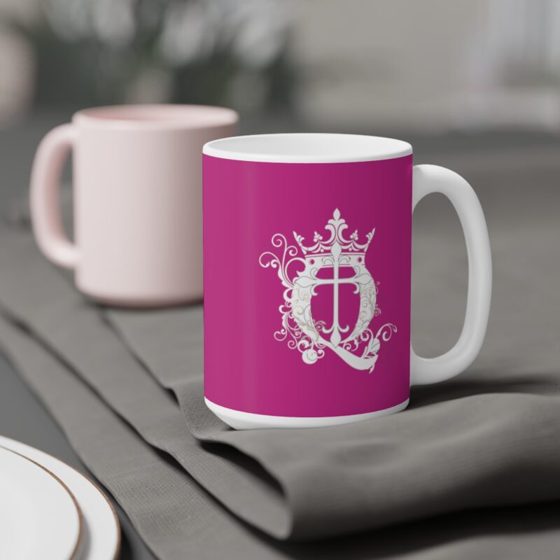 Awake Mug with Cross - Fuschia Ceramic Mugs (11oz15oz20oz) - Image 8