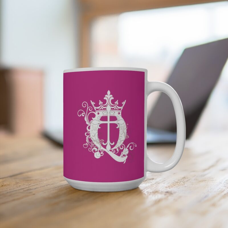 Awake Mug with Cross - Fuschia Ceramic Mugs (11oz15oz20oz) - Image 9
