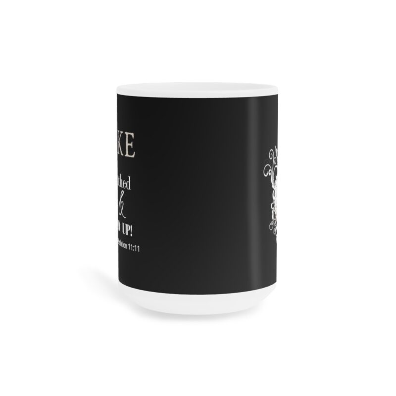 Awake Mug with Cross - Black - Ceramic Mugs (11oz15oz20oz) - Image 5