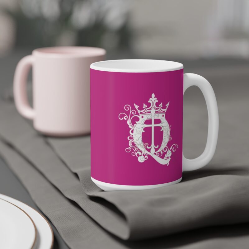 Revelation 11:11 with Cross - Fuschia  - Ceramic Mugs (11oz15oz20oz) - Image 9