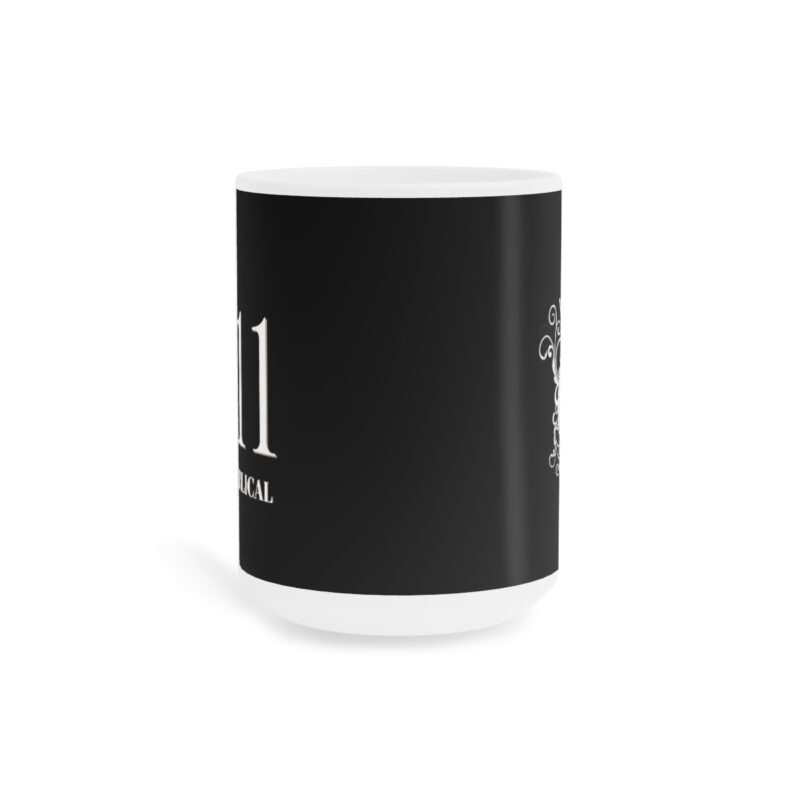 Revelation 11:11 with Cross - Black - Ceramic Mugs (11oz15oz20oz) - Image 5