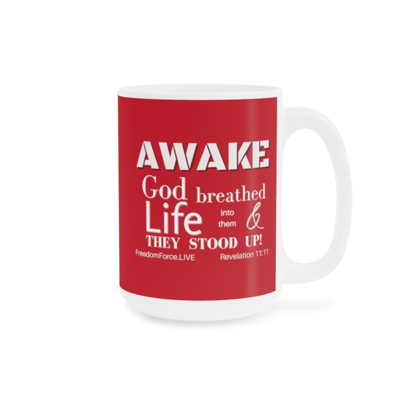 Awake 11:11 Mug with Cross - Red - Ceramic Mugs (11oz15oz20oz) - Image 8