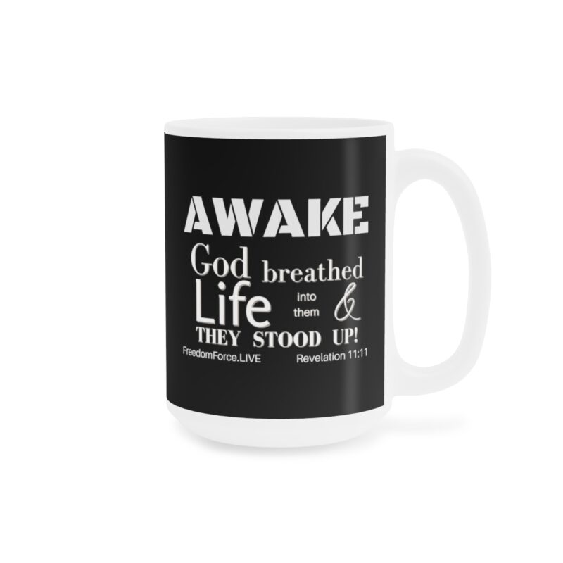 Awake 11:11 Mug with Cross - Black - Ceramic Mugs (11oz15oz20oz) - Image 7