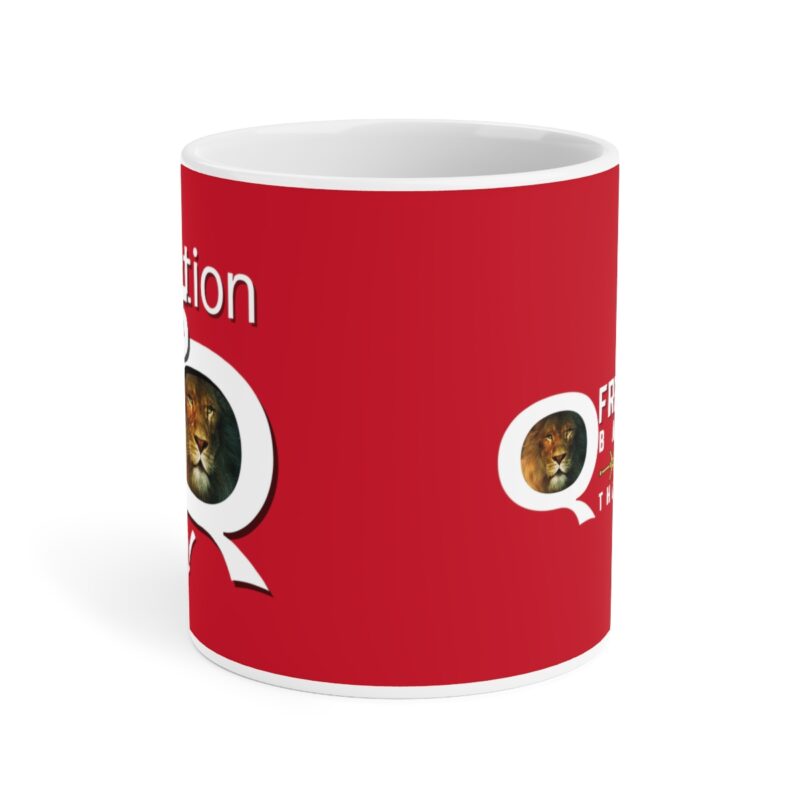 5:5 Lion Mug with Cross - Red  - Ceramic Mugs (11oz15oz20oz) - Image 10