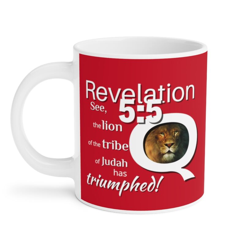 5:5 Lion Mug with Cross - Red  - Ceramic Mugs (11oz15oz20oz) - Image 11