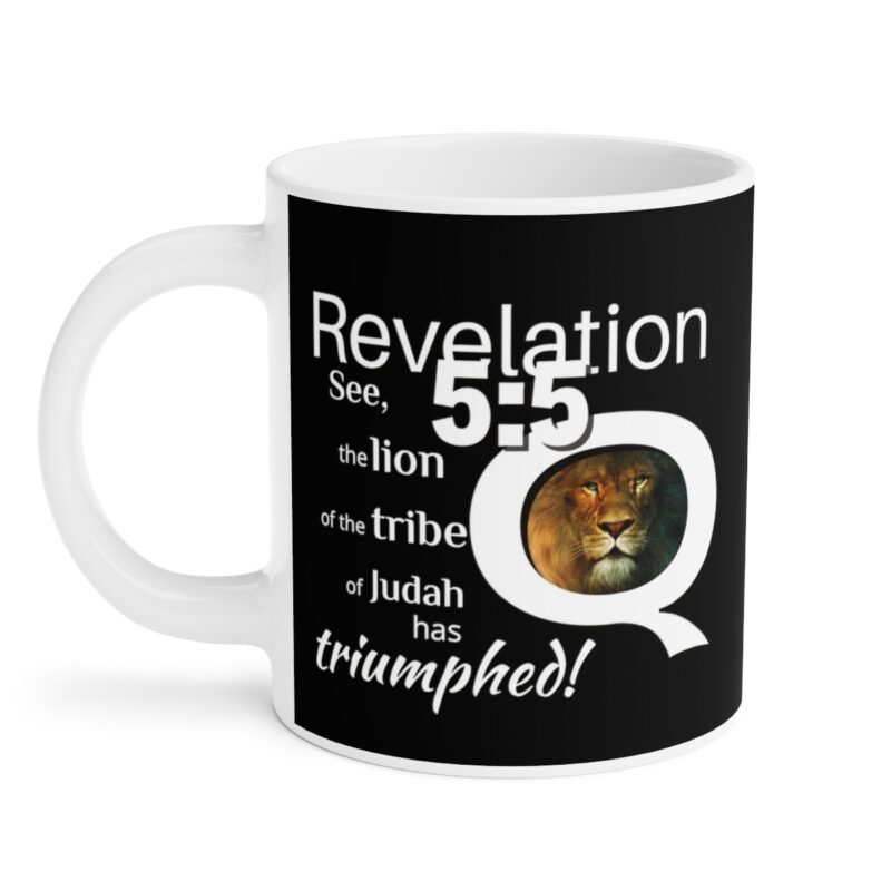 5:5 Lion Mug with Cross - Black - Ceramic Mugs (11oz15oz20oz) - Image 11