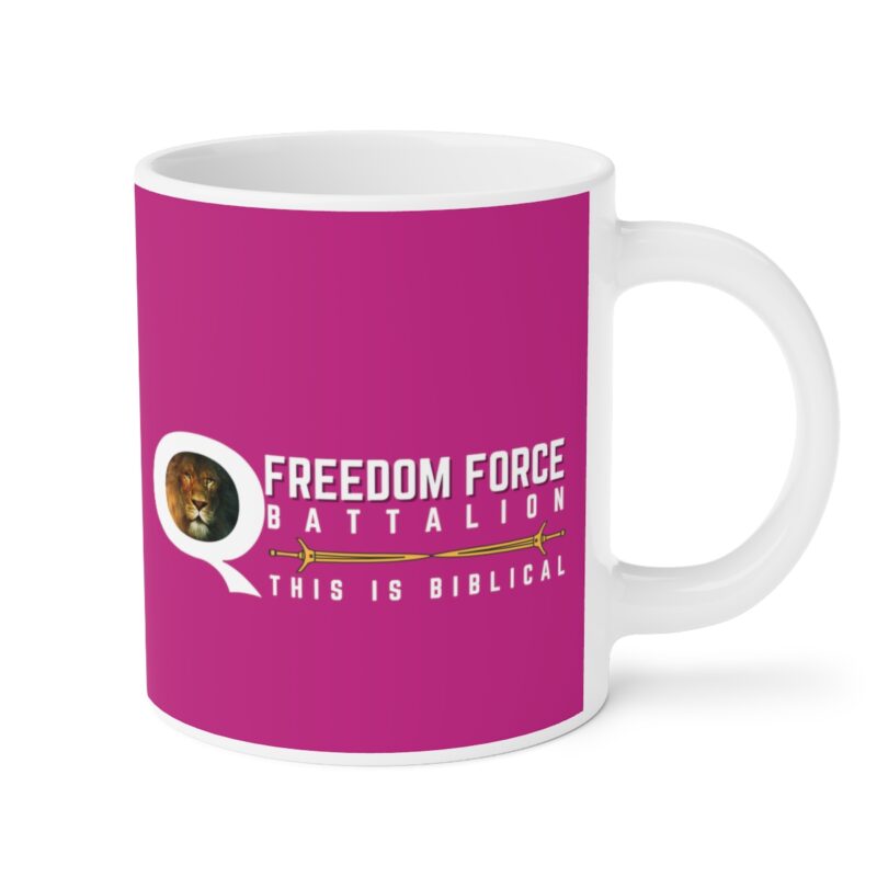 5:5 Lion Mug with Cross - Fuschia - Ceramic Mugs (11oz15oz20oz) - Image 12