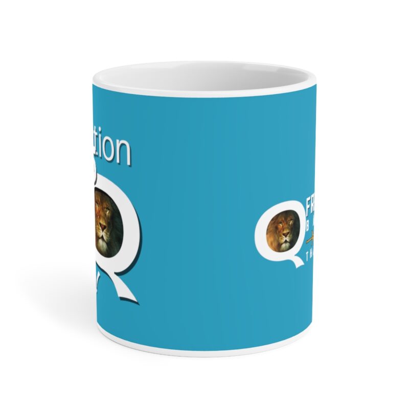 5:5 Lion Mug with Cross - Turquoise - Ceramic Mugs (11oz15oz20oz) - Image 10