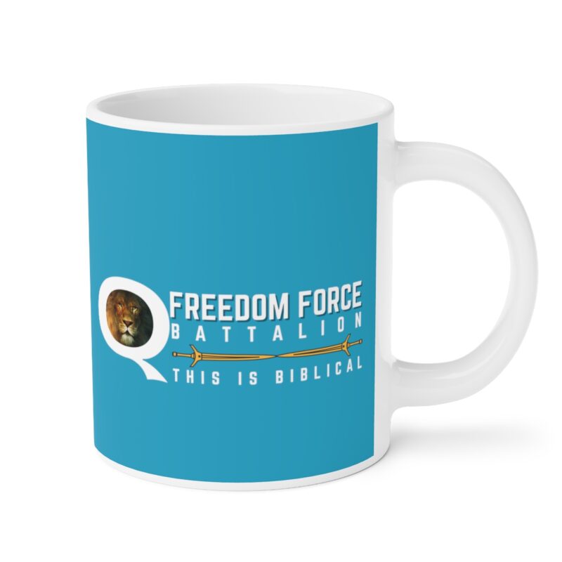 5:5 Lion Mug with Cross - Turquoise - Ceramic Mugs (11oz15oz20oz) - Image 12