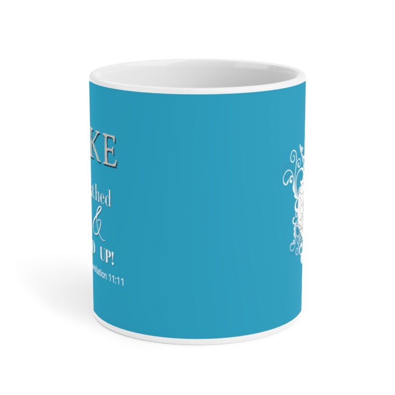 Awake Mug with Cross - Turquoise - Ceramic Mugs (11oz15oz20oz) - Image 10