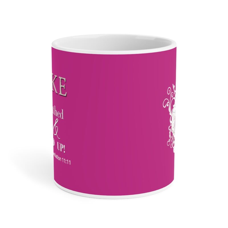 Awake Mug with Cross - Fuschia Ceramic Mugs (11oz15oz20oz) - Image 10