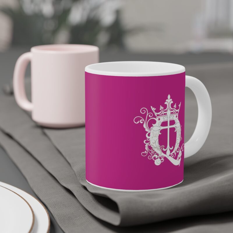 Awake Mug with Cross - Fuschia Ceramic Mugs (11oz15oz20oz) - Image 13