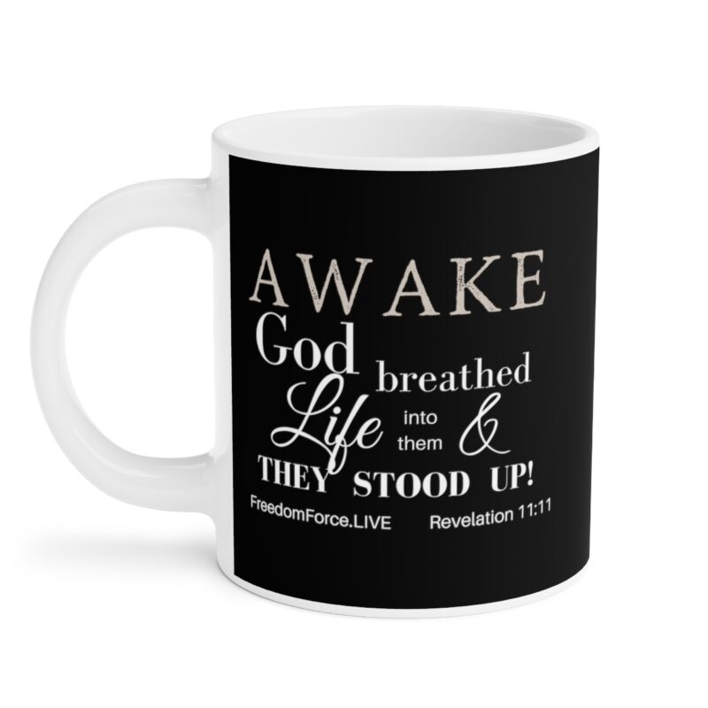 Awake Mug with Cross - Black - Ceramic Mugs (11oz15oz20oz) - Image 11