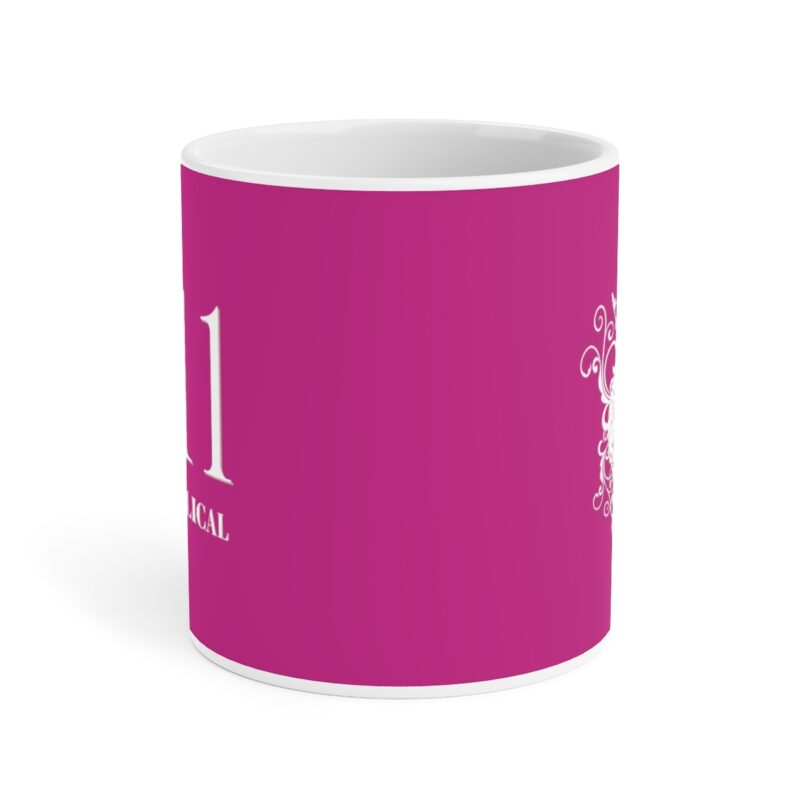 Revelation 11:11 with Cross - Fuschia  - Ceramic Mugs (11oz15oz20oz) - Image 2