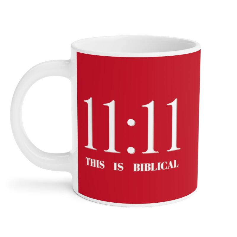 Revelation 11:11 with Cross - Red - Ceramic Mugs (11oz15oz20oz)