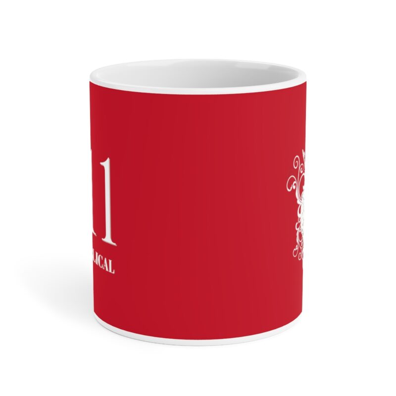 Revelation 11:11 with Cross - Red - Ceramic Mugs (11oz15oz20oz) - Image 2