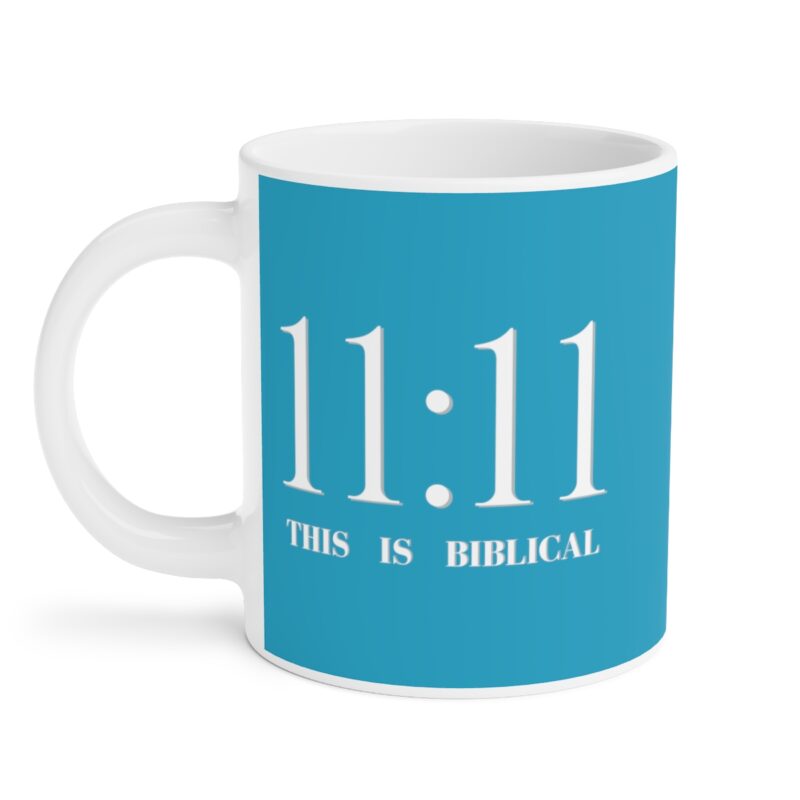 Revelation 11:11 with Cross - Turquoise - Ceramic Mugs (11oz15oz20oz)