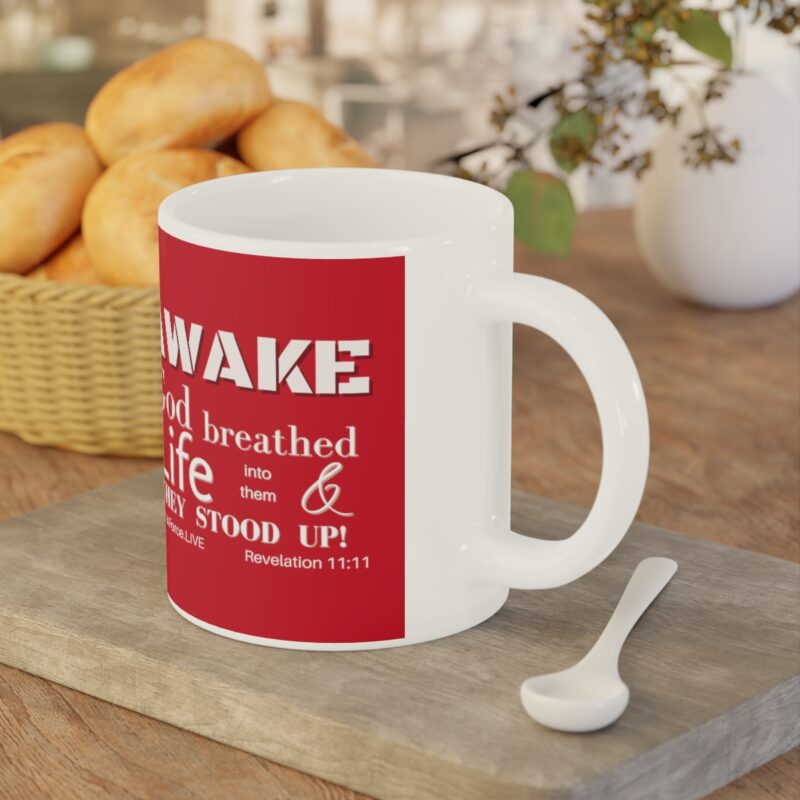 Awake 11:11 Mug with Cross - Red - Ceramic Mugs (11oz15oz20oz) - Image 5