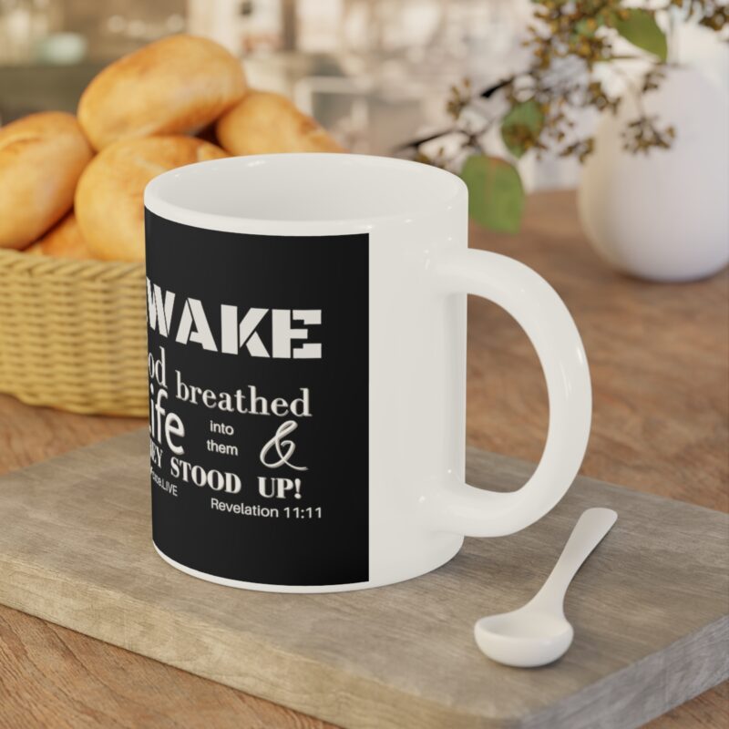 Awake 11:11 Mug with Cross - Black - Ceramic Mugs (11oz15oz20oz) - Image 14