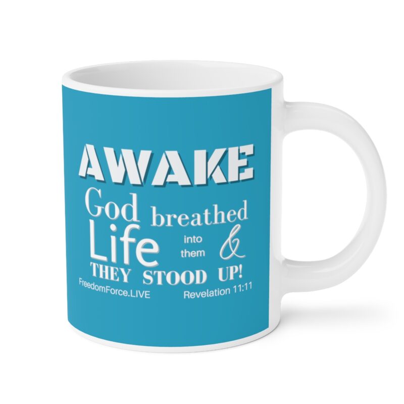 Awake 11:11 Mug with Cross - Turquoise - Ceramic Mugs (11oz15oz20oz) - Image 12
