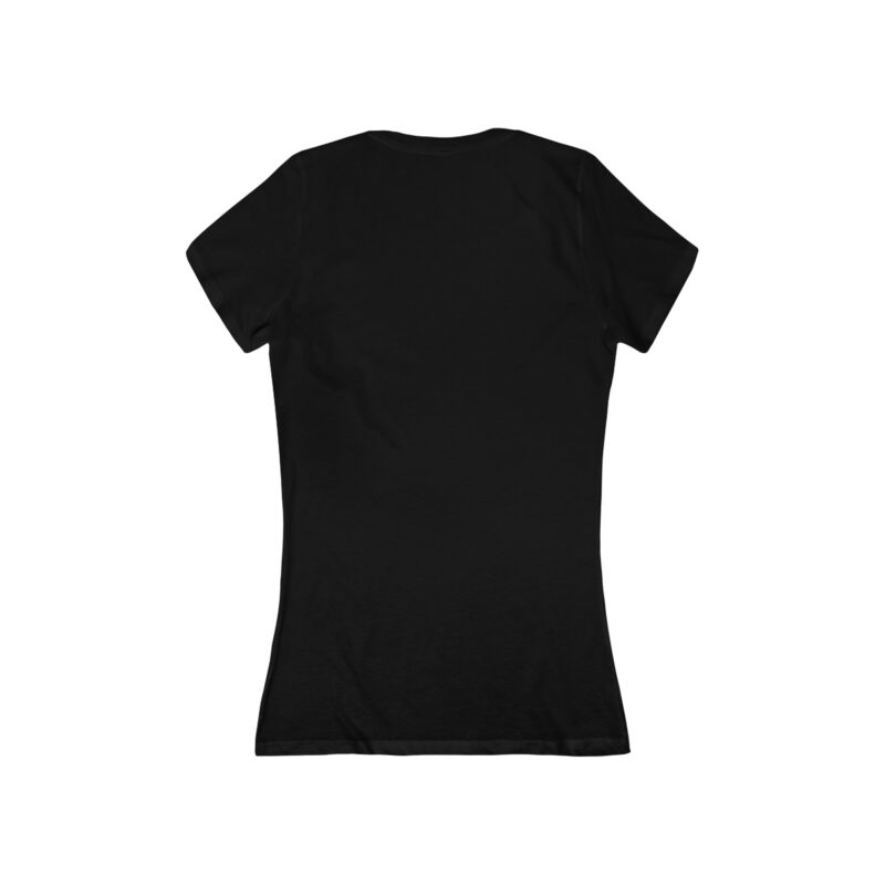 Crown Q Cross - Women's Jersey Short Sleeve Deep V-Neck Tee - Image 2