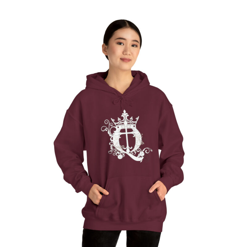 Crown Q Cross - Unisex Heavy Blend™ Hooded Sweatshirt - Image 5
