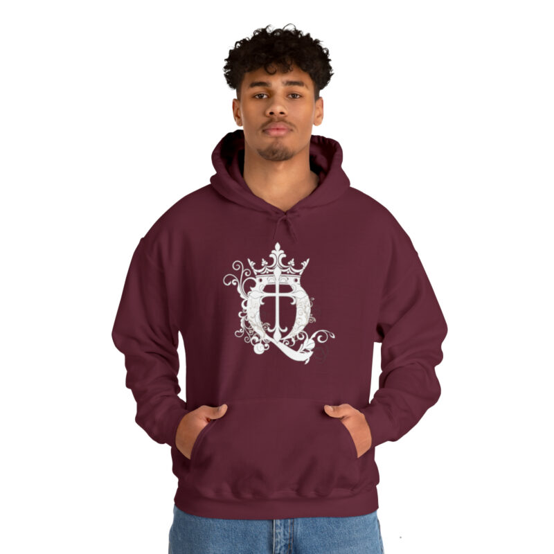 Crown Q Cross - Unisex Heavy Blend™ Hooded Sweatshirt - Image 6