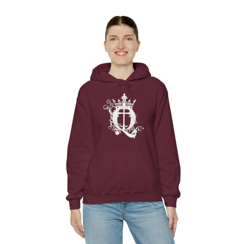 Crown Q Cross - Unisex Heavy Blend™ Hooded Sweatshirt - Image 7