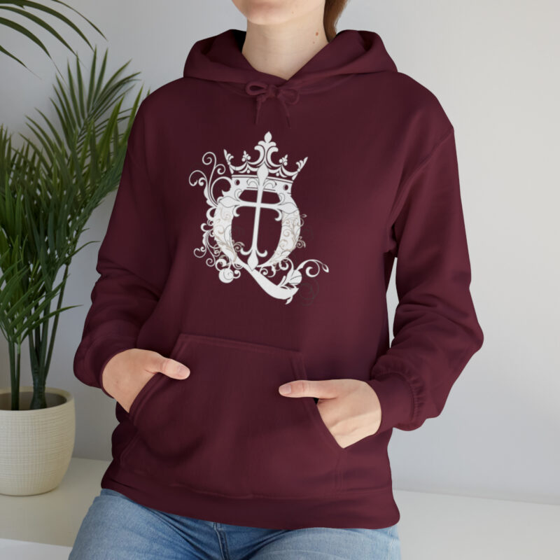 Crown Q Cross - Unisex Heavy Blend™ Hooded Sweatshirt - Image 9