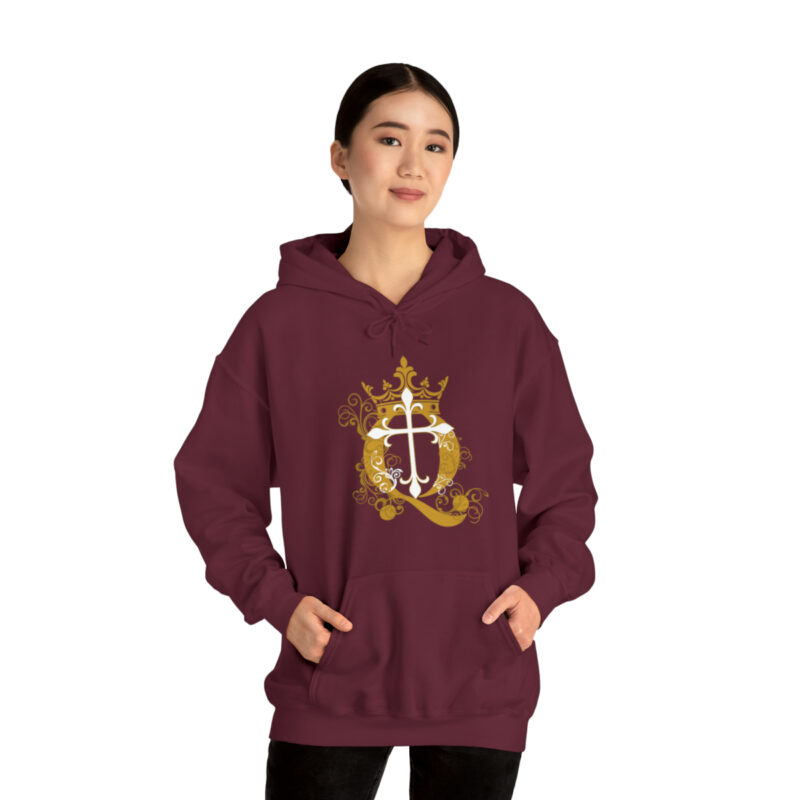 Crown Q Cross - Unisex Heavy Blend™ Hooded Sweatshirt - Image 19