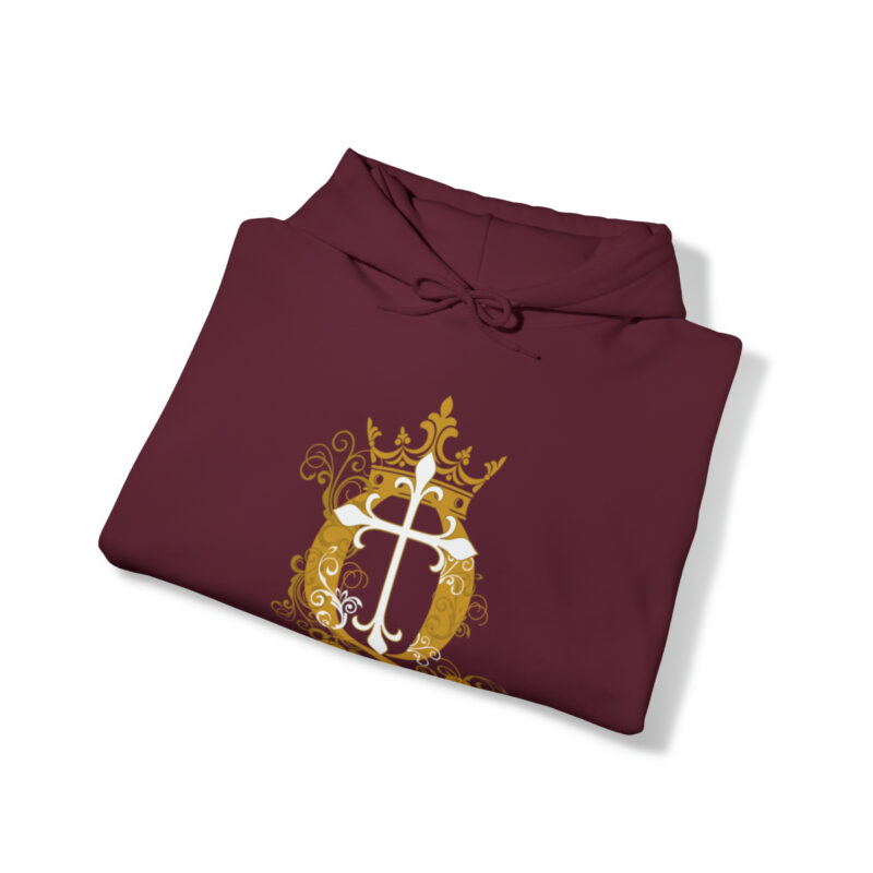 Crown Q Cross - Unisex Heavy Blend™ Hooded Sweatshirt - Image 23