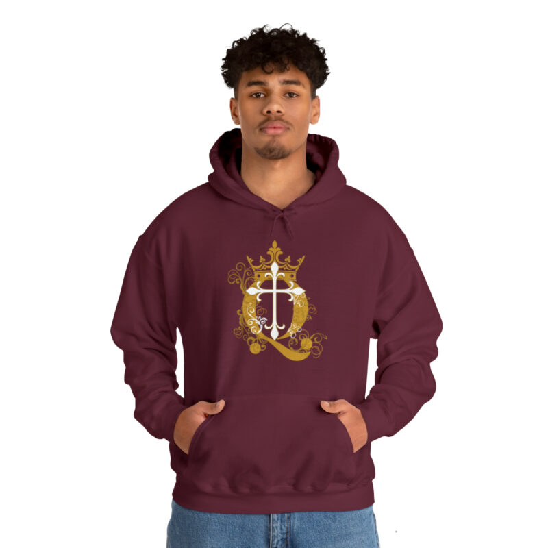 Crown Q Cross - Unisex Heavy Blend™ Hooded Sweatshirt - Image 24