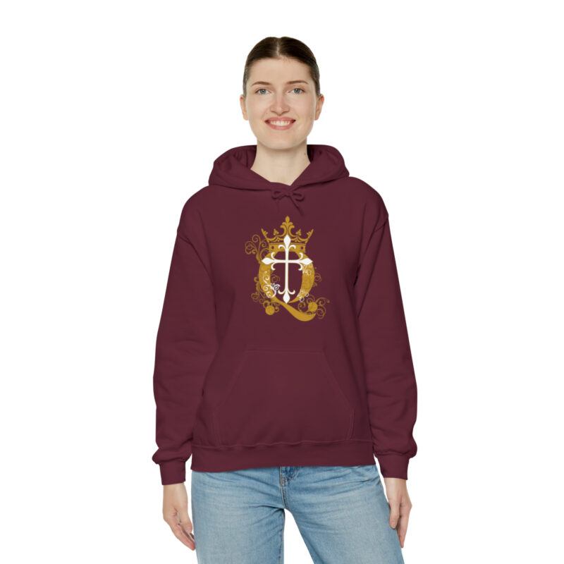 Crown Q Cross - Unisex Heavy Blend™ Hooded Sweatshirt - Image 25