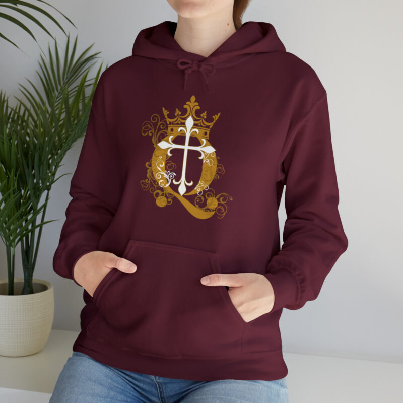 Crown Q Cross - Unisex Heavy Blend™ Hooded Sweatshirt - Image 27
