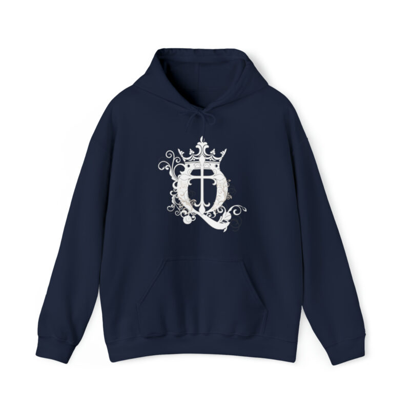 Crown Q Cross - Unisex Heavy Blend™ Hooded Sweatshirt - Image 37